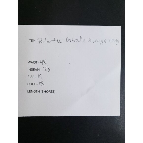 Polartec X-Large Long Black Overalls Cold Weather Synthetic Fleece Polyester - Picture 9 of 10